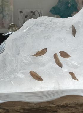 铂晶假山透明树脂摆件酒店办公室抽象创意桌面艺术品工艺装饰摆件