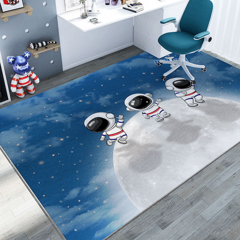 儿童地毯阅读区卡通男孩可擦洗儿童房地垫防滑学习椅加厚垫子家用,淘宝优惠券,粉丝福利购,淘宝优惠卷