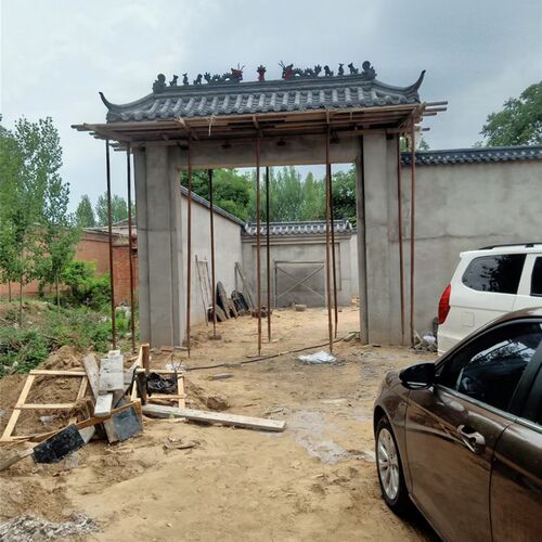 仿古新款配件陶瓷龙跑兽二龙戏珠青瓦龙琉璃瓦龙双龙戏珠屋顶宝顶 - 图3
