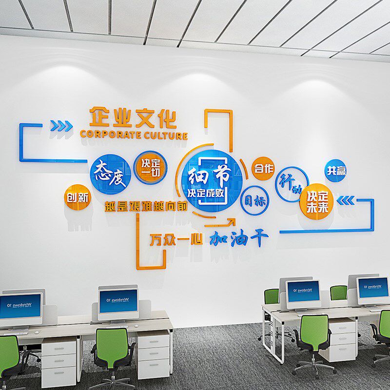 公司企业文化立体墙贴大厅入户形象墙面装饰励志标语贴纸布置自粘,淘宝优惠券,粉丝福利购,淘宝优惠卷