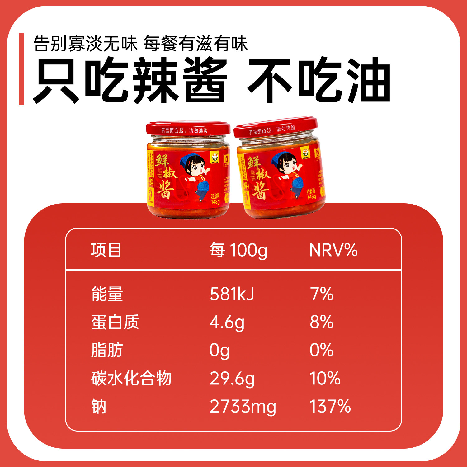 沂蒙土土垚  0脂无添加辣椒酱下饭拌饭拌面调味酱家用瓶装辣酱,淘宝优惠券,粉丝福利购,淘宝优惠卷