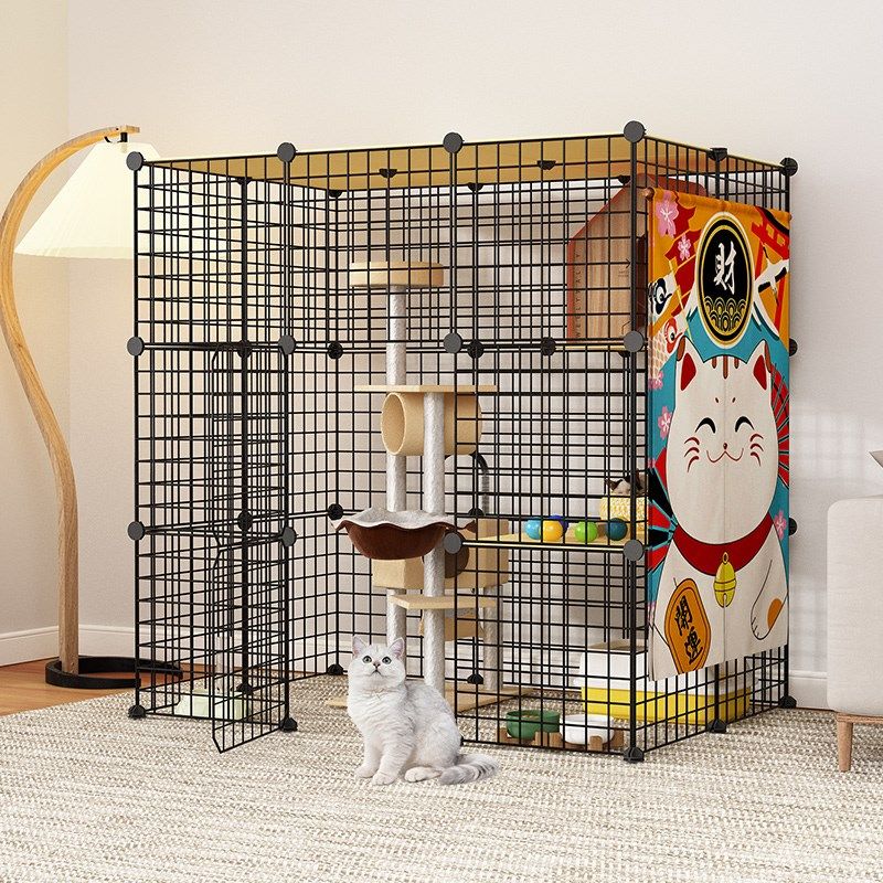 猫笼子超大别墅家用自由空间室内猫舍大号猫咪猫窝带厕所宠物围栏,淘宝优惠券,粉丝福利购,淘宝优惠卷