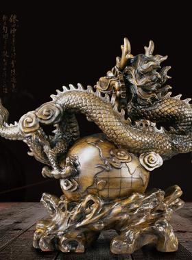 祥龙盛世龙摆件家居客厅玄关风水装饰办公室乔迁开业前台工艺礼品
