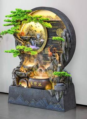 假山流水喷泉客厅水幕墙屏风循环水招财风水轮办公室生财装饰摆件