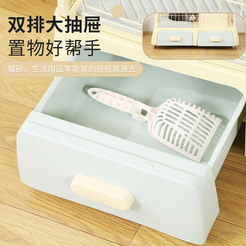 猫笼子家用小户型猫别墅一体猫屋自带猫厕猫窝猫房猫咪两层不占地,淘宝优惠券,粉丝福利购,淘宝优惠卷