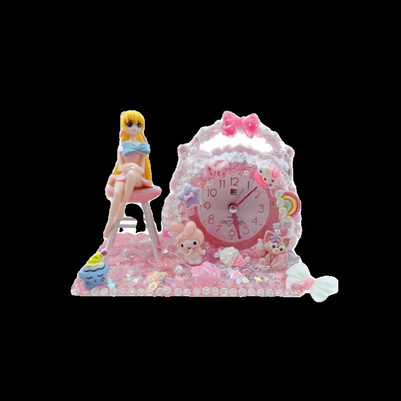 奶油胶diy闹钟材料包儿童手工自制可爱时钟学生起床女孩钟表玩具,淘宝优惠券,粉丝福利购,淘宝优惠卷