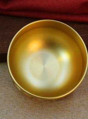 黄铜碗金钱碗黄铜浮雕龙凤碗铜百福碗聚宝盆招财摆件大碗金饭碗