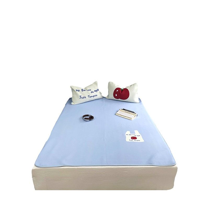 花田小汐 红番茄 数码印花夏季冰丝凉席三件套可折叠水洗空调软席,淘宝优惠券,粉丝福利购,淘宝优惠卷