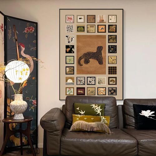 中古风入户玄关装饰画葫芦百联客厅沙发背景墙挂画2024新款壁画 - 图2