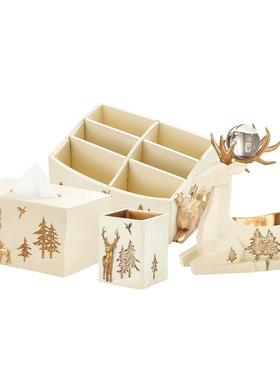 森林鹿收纳系列酒柜摆件卧室树脂工艺品电视柜房间客厅家居装饰品