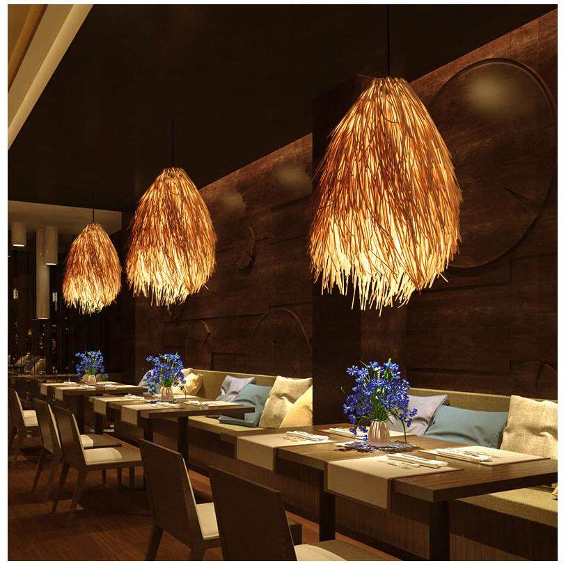 东南亚藤艺吊灯创意松果吊灯田园饭店茶室客栈农庄民宿餐厅吊灯具,淘宝优惠券,粉丝福利购,淘宝优惠卷