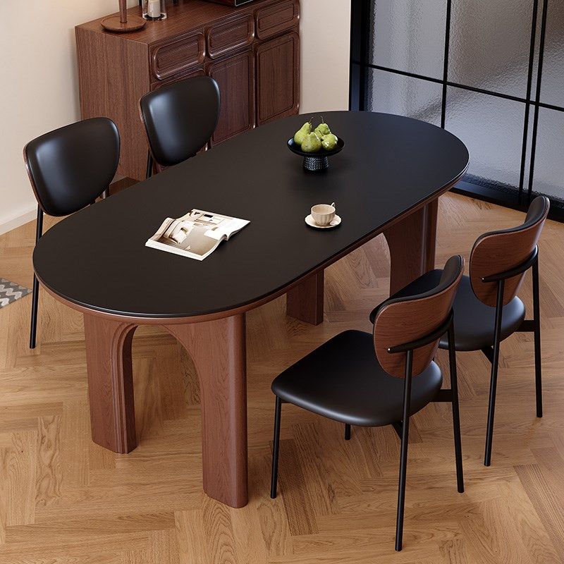 馨佰利岩板餐桌椅组合2024新款家用小户型客厅长方形复古风吃饭桌,淘宝优惠券,粉丝福利购,淘宝优惠卷