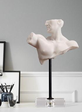 北欧风格半身人物造型摆件样板房样品间客厅电视柜书桌书房装饰品