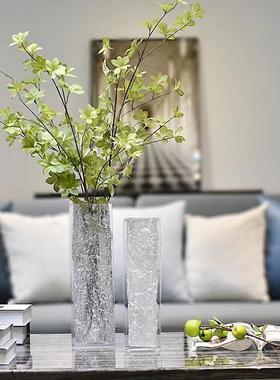 现代简约透明树脂花瓶摆件工艺品茶几客厅卧室书房样板房家居饰品