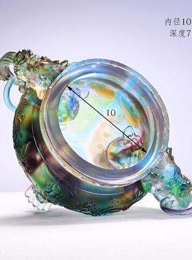 琉璃狻猊三足香炉家用室内摆件禅意盘香檀香沉香中式复古书房香炉