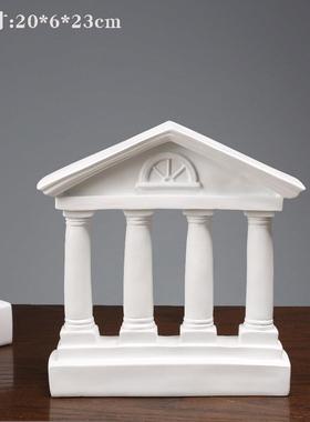 希腊古城神庙建筑模型装饰摆件家居客厅博古架办公室树脂雕塑摆设
