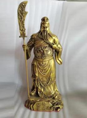 铸铜关公摆件关二爷武财神店铺客厅玄关办公室装饰开业礼品工艺品