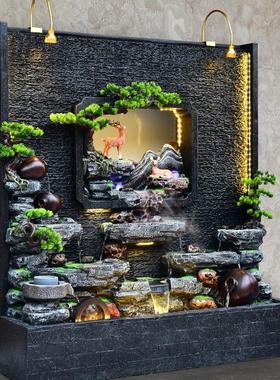 水幕墙流水墙假山喷泉流水屏风摆件隔断循环水水景鱼池大景观落地