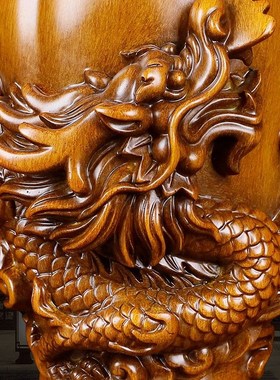 高档大号龙凤花瓶摆件龙凤呈祥家居客厅玄关装饰婚庆乔迁开业礼品