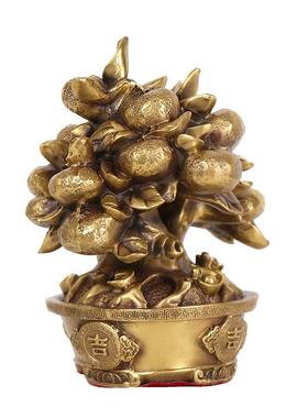 杨铜记 铜器吉祥树摆件 大吉大利 铜树 铜摇钱