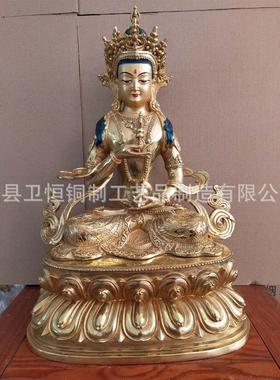 铸铜金刚萨多藏传佛像贴金彩绘金刚萨多释迦摩尼密宗佛像寺庙摆件