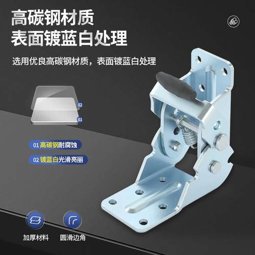 小款180度自锁折叠合页桌面加宽拓展铰链不锈钢家具拼接五金配件 - 图2
