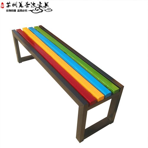 公园长凳子实木排椅员工休息更衣室长凳不锈钢软包长条凳室外排椅 - 图3