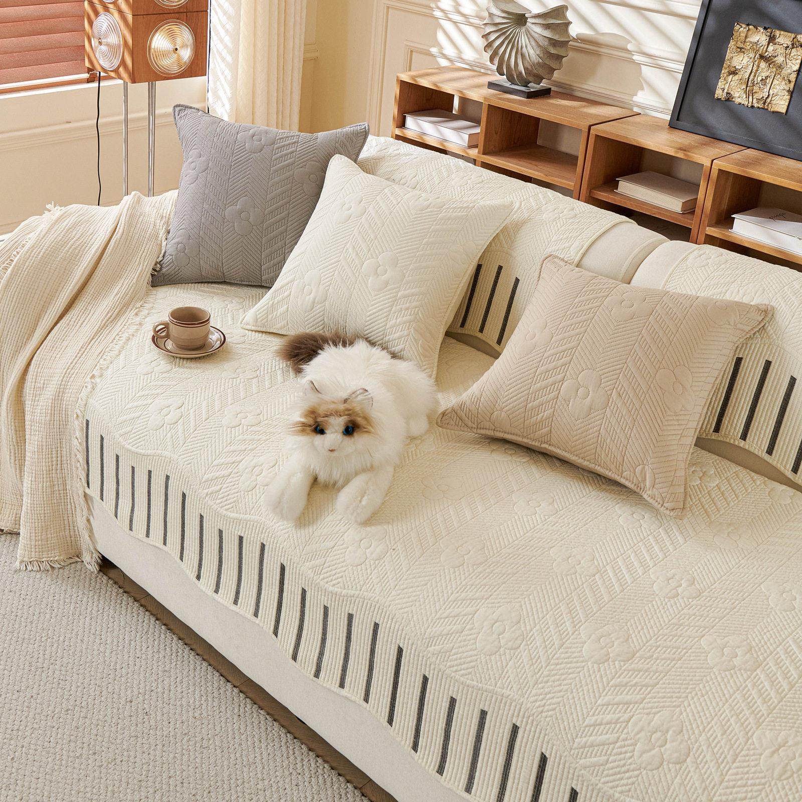 现代轻奢沙发垫四季高级感客厅沙发套罩全棉防滑沙发坐垫2025新款,淘宝优惠券,粉丝福利购,淘宝优惠卷