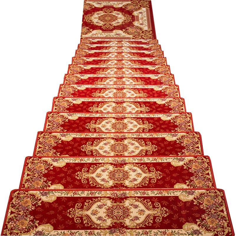 欧式楼梯地毯踏步垫免胶自粘实木楼梯垫台阶防滑垫子满铺转角定制,淘宝优惠券,粉丝福利购,淘宝优惠卷