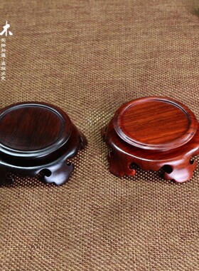 红酸枝实木小底座玉器文玩橄榄木雕印章石头摆件工艺品红木底座