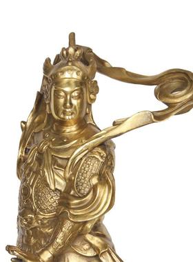 杨铜记 铜器铜立韦陀站韦陀铜像摆件工艺品风礼品