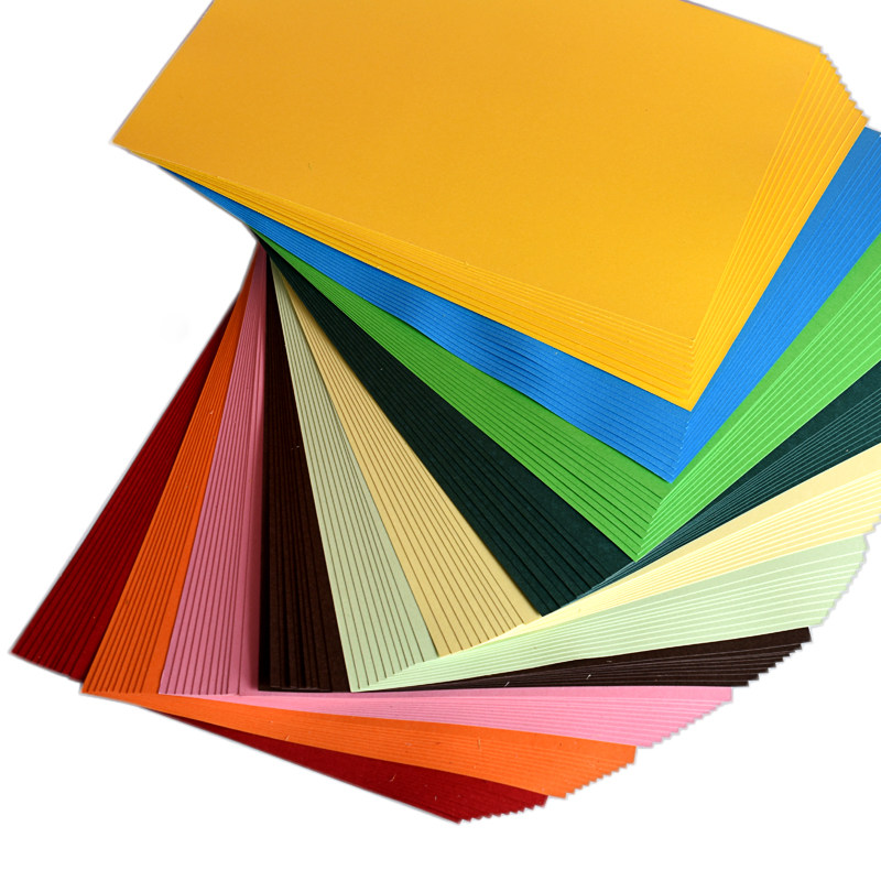 A4 cardboard 250g thickened hard cardboard children's kindergarten colored paper handmade paper a3 black and white color cardboard students