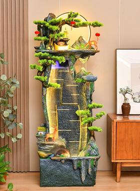 中式假山喷泉流水摆件循环水室内客厅办公室落地景观装饰开业招财