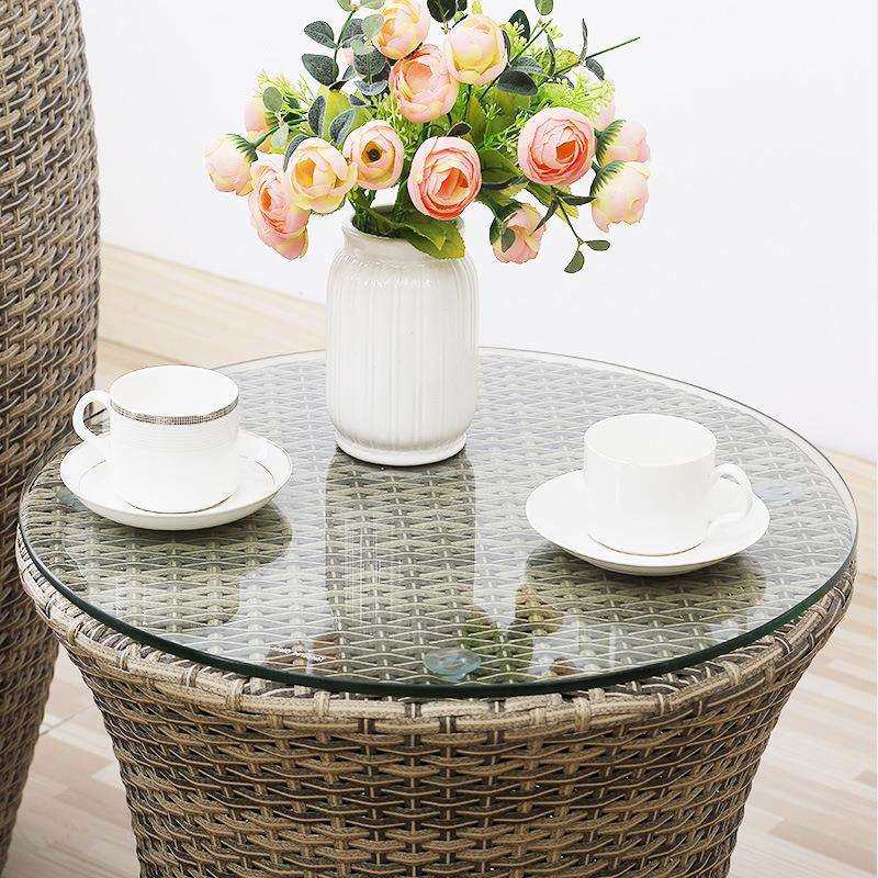 户外阳台藤椅组合庭院花园创意花瓶休闲藤桌椅小户型三件套组合,淘宝优惠券,粉丝福利购,淘宝优惠卷