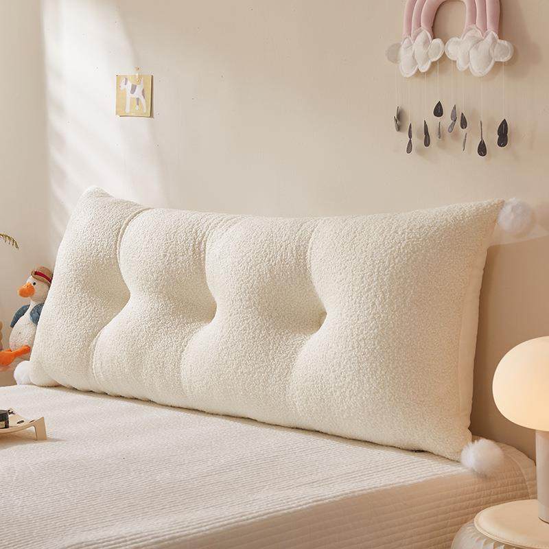 简约ins风泰迪绒靠背家用沙发靠枕床上床头榻榻米护腰靠垫可拆洗,淘宝优惠券,粉丝福利购,淘宝优惠卷