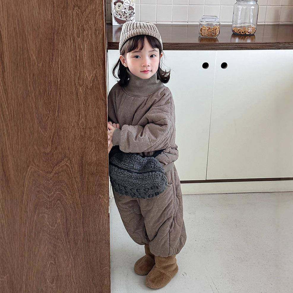 2026新款佳叶童品儿童冬季夹棉高领卫衣男女宝宝加绒束脚裤两,淘宝优惠券,粉丝福利购,淘宝优惠卷