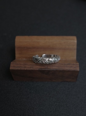 Zeroko vintage麦穗编织中古风重工戒指小众设计感礼物不易褪色