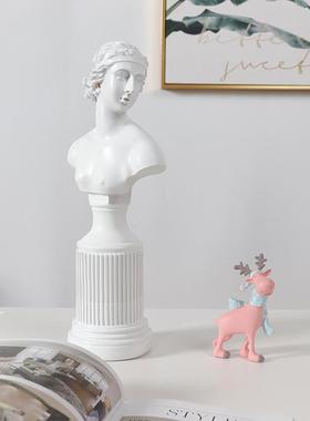 北欧维纳斯树脂头像酒柜小摆件雕塑艺术品创意人物办公桌上装饰物