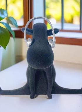 现代简约音乐植绒小毛驴摆件北欧样板房间办公间软装饰品玄关摆设