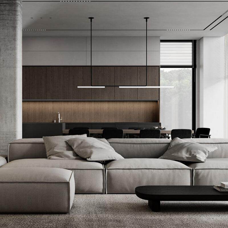 北欧现代设计师创意样板房办公室岛台餐厅艺术极简一字长条吊灯,淘宝优惠券,粉丝福利购,淘宝优惠卷