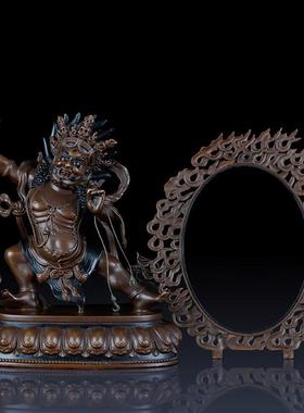 纯黄铜金刚手佛像摆件大势至菩萨忿怒化身大力金刚手佛像摆件