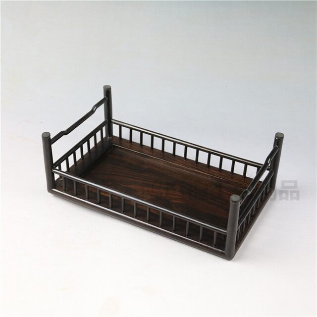Mahogany purple sandalwood rectangular Ming style ornaments jade antique base bonsai teapot solid wood square platform base
