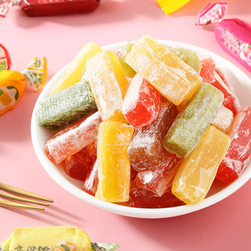 年货节高粱饴玉米糖橘子糖组合零食软糖椰子味话梅糖榴莲味硬糖H