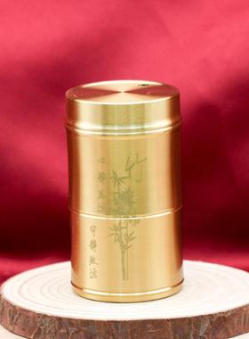 黄铜竹节牙签筒小号便携式客厅牙签盒高档轻奢创意桌面摆件