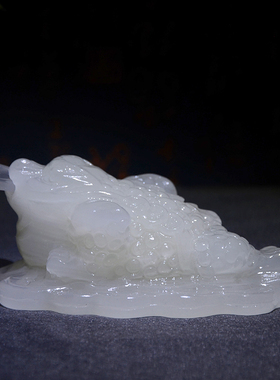 新款阿富汗玉石金蟾招财摆件店铺开业家居乔迁礼品客厅办公装饰品