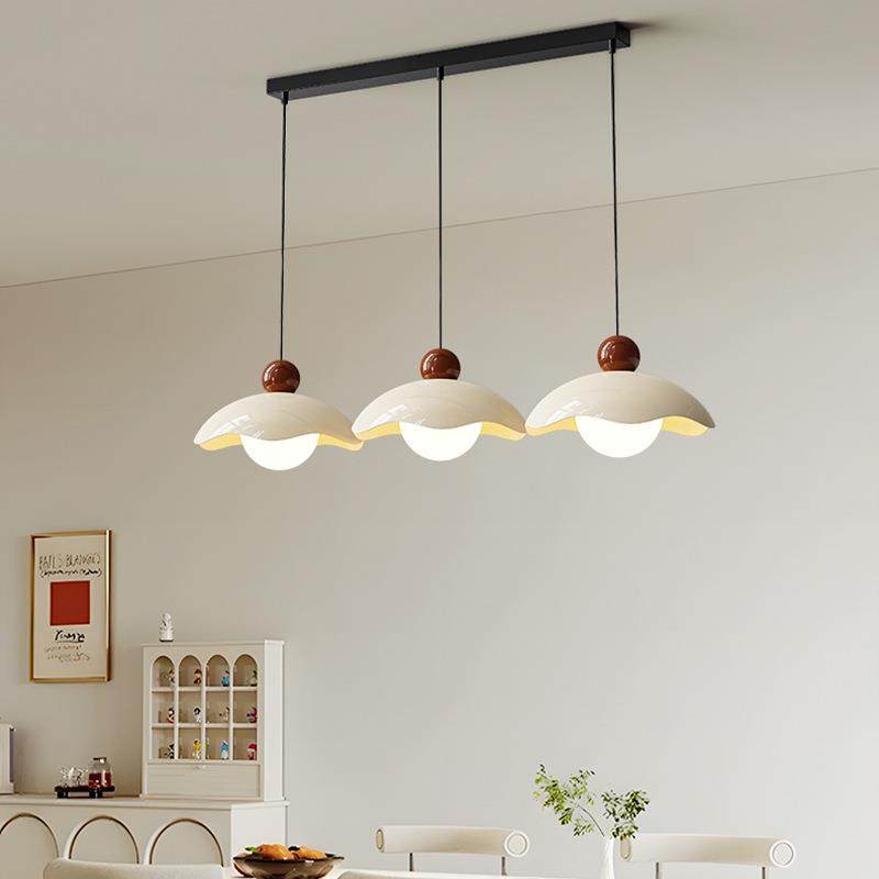 2024年新款奶油风餐厅灯现代简蛋壳吧台灯全光谱高显色一字长吊灯,淘宝优惠券,粉丝福利购,淘宝优惠卷