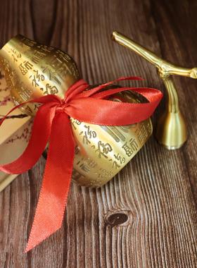 黄铜葫芦摆件开盖空心黄铜百福葫芦挂件复古客厅酒柜桌面装饰礼品