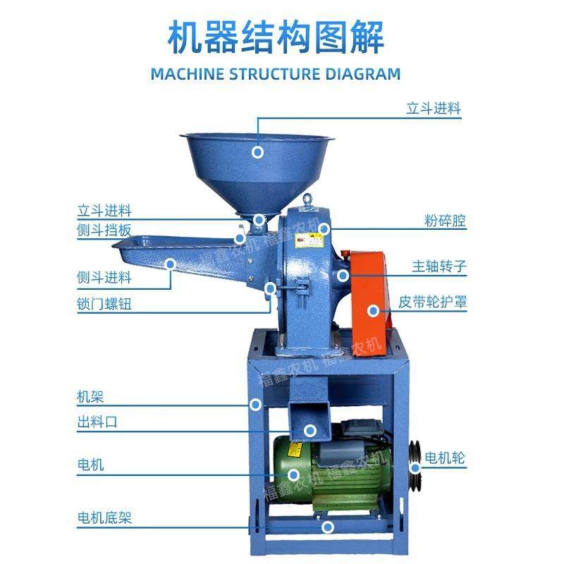 玉米粉碎机家用小型养殖饲料万能磨粉机五谷杂粮齿爪锤片破碎机器,淘宝优惠券,粉丝福利购,淘宝优惠卷