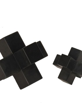 大理石十字小摆件几何黑白绿色创意手工艺品样板房书房玄关装饰品