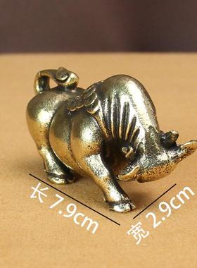 纯铜铜牛摆件纯铜牛气冲天铜器家居装饰客厅办公桌动物黄铜工艺品